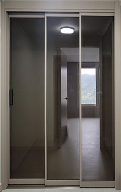 연동 도어 중문(초슬림 19바/도장/브론즈샤틴강화/오픈형)