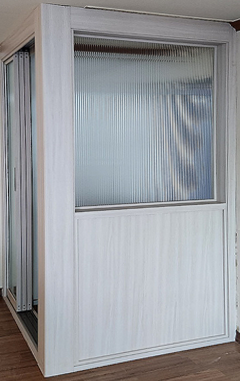 ㄱ자 파티션 중문(초슬림 19바/도장/모루세로강화/오픈형)